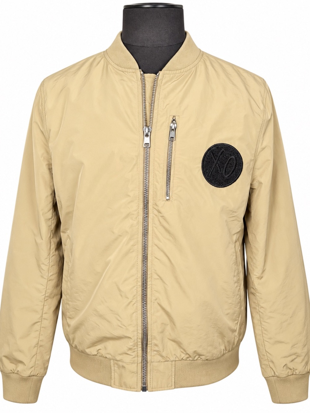 H&M x THE WEEKND COLLAB - Men's Beige Bomber Jacket with XO Patch